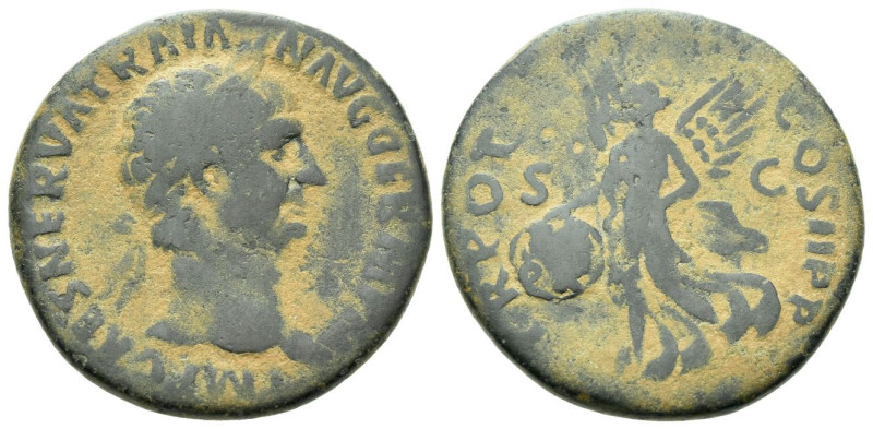 Trajan, 98-117 As Rome circa 98-177, Æ 26.00 mm., 10.09 g.

Brown patina and A...