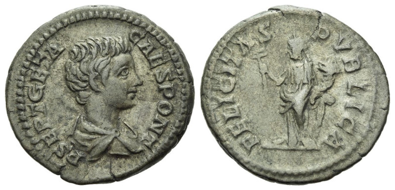 Geta caesar, 198-209 Denarius Rome circa 198-209, AR 19.00 mm., 3.57 g.

Old c...