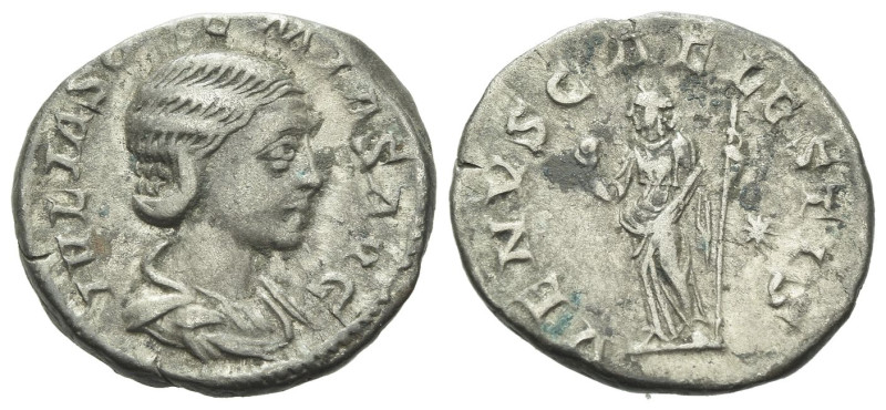 Julia Soemias, mother of Elagabalus Denarius Rome circa 218-222, AR 19.00 mm., 3...