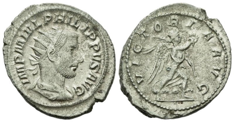 Philip I, 244-249 Antoninianus, Rome 244-249, AR 24.00 mm., 5.03 g.

Good VF