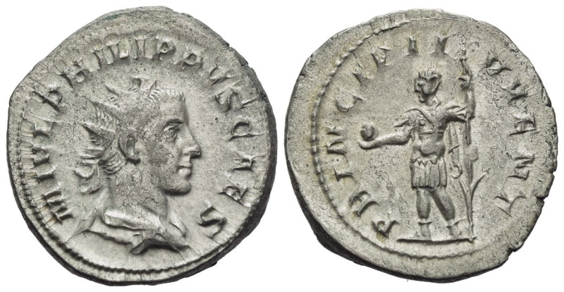 Philip II, 247-249 Antoninianus, Rome 247-249, AR 22.00 mm., 4.97 g.

Weakly s...