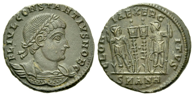 Constantius II caesar, 324-337 Follis Antiochia circa 324-337, Æ 18.00 mm., 2.43...