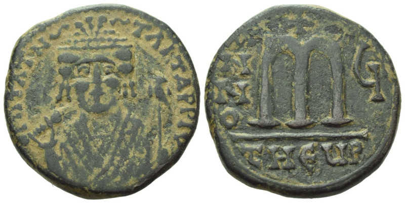 Maurice Tiberius, 582-602 Follis Theoupolis (Antiochia) circa 582-602, Æ 28.00 m...