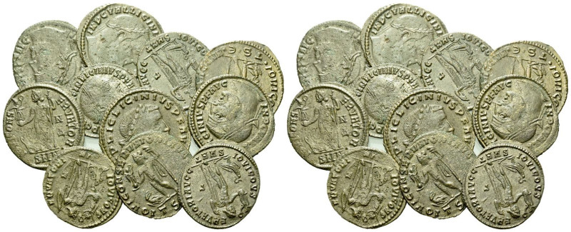 Large lot of 11 Folles IV century AD, , 35.96 g.

VF