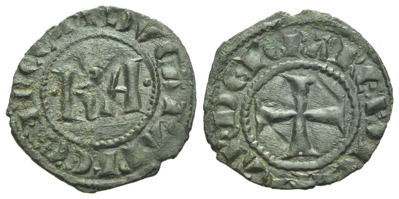 Italy, Messina, Carlo d'Angiò, 1266-1285 Denaro 1266-1285, billon 16.00 mm., 0.4...