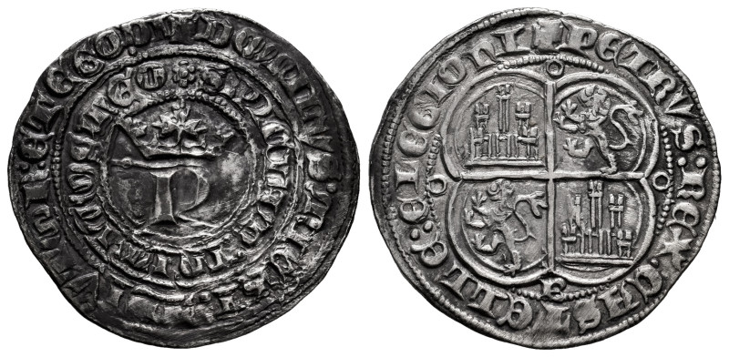 Kingdom of Castille and Leon. Pedro I (1350-1368). 1 real. Burgos. (Bautista-527...