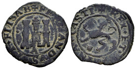 Catholic Kings (1474-1504). 2 maravedis. Coruña. A. (Cal-75). Ae. 3,57 g. Choice VF. Est...40,00. 

Spanish Description: Fernando e Isabel (1474-150...