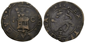 Catholic Kings (1474-1504). 2 maravedis. Cuenca. (Cal-89). (Rsc-297). Anv.: *Bowl* FERᗡINANᗡVS•E(T) . Rev.: *Bowl* REX•ETREGINA. Ae. 3,65 g. The lette...