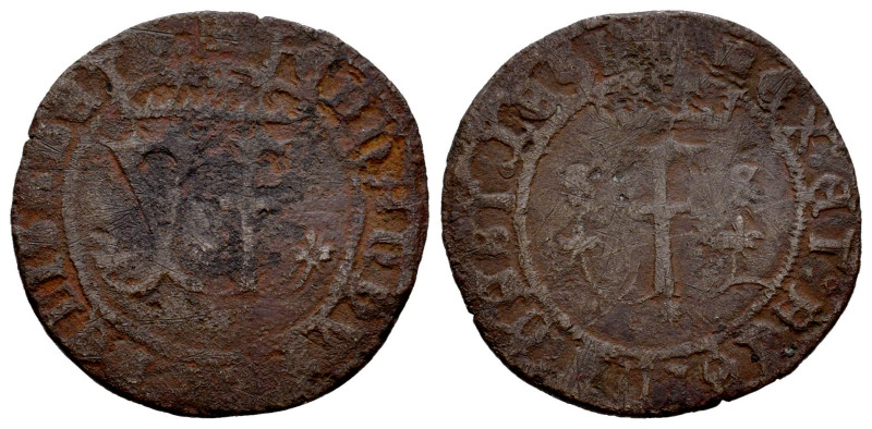 Catholic Kings (1474-1504). 2 maravedis. Sevilla. Struck for Santo Domingo. (Cal...