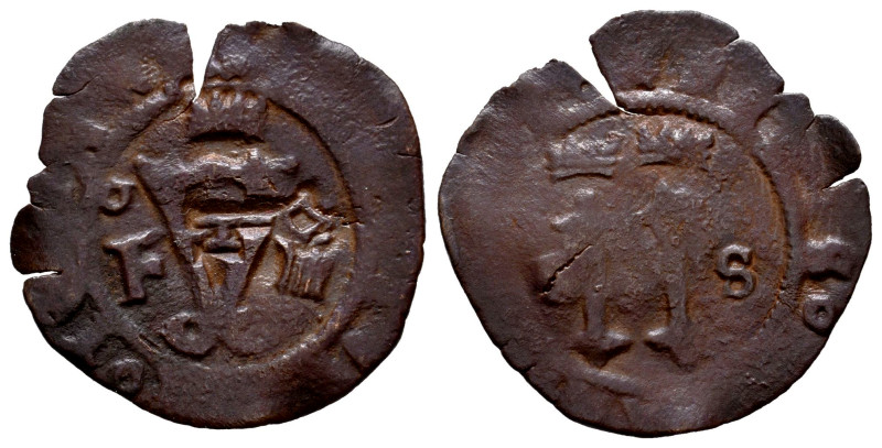 Philip II (1556-1598). 2 maravedis. (Cal-24). (Yanko-KPV2.0). Anv.: Y crowned be...