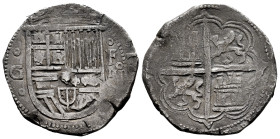 Philip II (1556-1598). 4 reales. ND (1576-1587). Granada. F. (Cal-484). (Jarabo-Sanahuja-A088). Ag. 13,34 g. Mintmark on the left, value and assayer o...