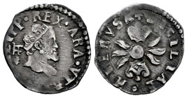 Philip II (1556-1598). 1/2 carlino. ND. Naples. IAF. (Tauler-616). (Vti-302). (Mir-185). Ag. 1,38 g. IAF behind the head. Tone. VF. Est...60,00. 

S...