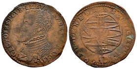 Philip II (1556-1598). Jeton. 1558. (Dugn-2171). (Van Loon-I 21.2). Anv.: ·GECTOIRS·POVR·LE BVREAV·DES·EINAN·1558. Bust of Philip II with cuirass to l...