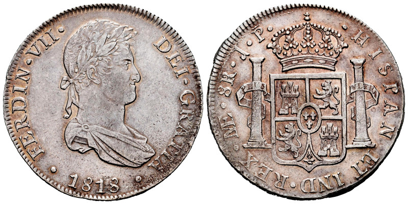 Ferdinand VII (1808-1833). 8 reales. 1818. Lima. JP. (Cal-1251). Ag. 26,71 g. De...