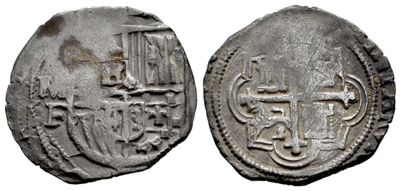 Philip III (1598-1621). 1 real. Mexico. F. (Cal-Tipo 102). Ag. 3,37 g. Rare. Alm...