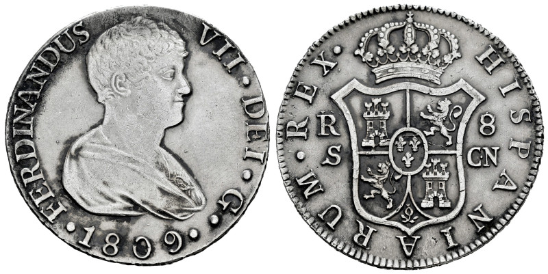 Ferdinand VII (1808-1833). 8 reales. 1809. Sevilla. CN. (Cal-1412). Ag. 26,76 g....