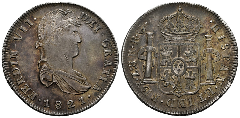 Ferdinand VII (1808-1833). 8 reales. 1821. Zacatecas. RG. (Cal-1465). Ag. 26,90 ...