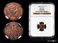 Elizabeth II (1833-1868). 1 maravedi. 1842. Segovia. (Cal-35). Ae. Original luster. Slabbed by NGC as MS 63 RB. NGC-MS. Est...150,00. 

Spanish Desc...