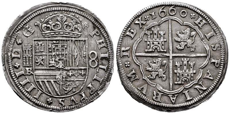 Philip IV (1621-1665). 8 reales. 1660. Segovia. BR. (Cal-1625). (Jarabo-Sanahuja...