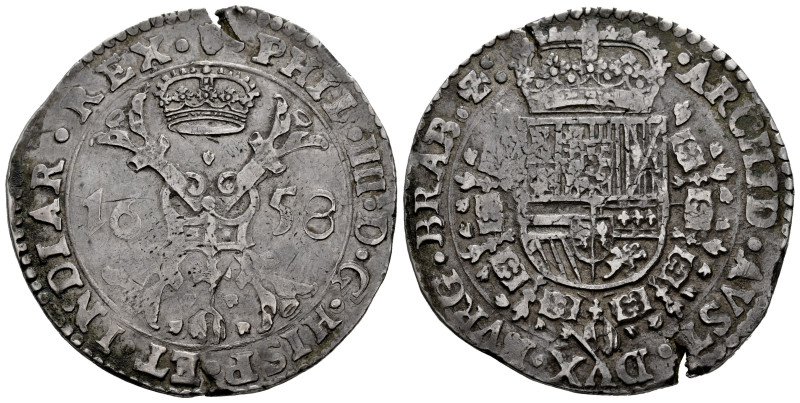 Philip IV (1621-1665). 1 patagon. 1658. Antwerpen. (Tauler-2591). (Vanhoudt-645A...