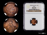 Elizabeth II (1833-1868). 1/2 centimo de escudo. 1868. Jubia. OM. (Cal-205). Ae. Slabbed by NGC as MS 63 BN. NGC-MS. Est...120,00. 

Spanish Descrip...