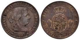 Elizabeth II (1833-1868). 2 1/2 centimos de escudo. 1868. Sevilla. OM. (Cal-243). Ae. 6,32 g. VF. Est...30,00. 

Spanish Description: Isabel II (183...