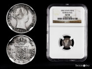 Elizabeth II (1833-1868). 1 real. 1852. Barcelona. (Cal-345). Ag. Slabbed by NGC as AU 58. NGC-AU. Est...70,00. 

Spanish Description: Isabel II (18...