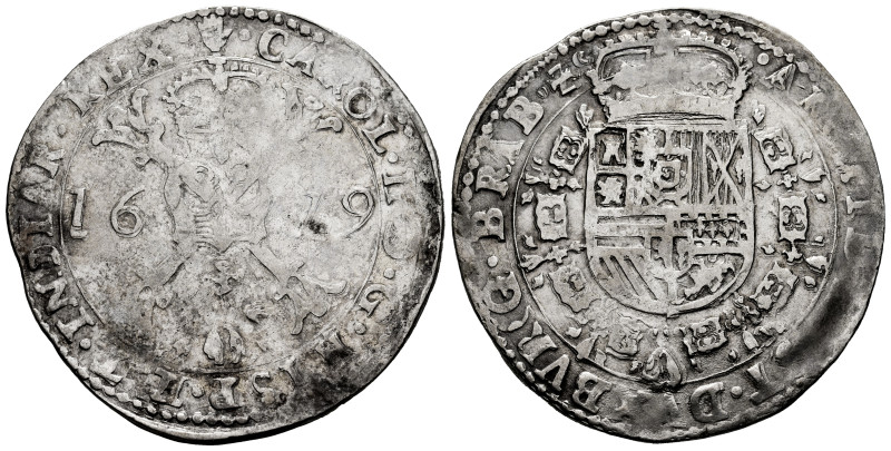 Charles II (1665-1700). 1 patagon. 1679. Antwerpen. (Tauler-3331). (Vti-Unlisted...