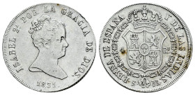 Elizabeth II (1833-1868). 4 reales. 1835. Sevilla. DR. (Cal-470). Ag. 5,91 g. Scarce. VF. Est...100,00. 

Spanish Description: Isabel II (1833-1868)...