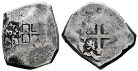 Philip V (1700-1746). 8 reales. 1731/0. Mexico. F. (Cal-1424). (Km-47a). Ag. 26,62 g. Clear overdate. F. Est...350,00. 

Spanish Description: Felipe...