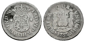 Ferdinand VI (1746-1759). 1/2 real. 1755. Lima. JM. (Cal-56). Ag. 1,52 g. Choice F. Est...50,00. 

Spanish Description: Fernando VI (1746-1759). 1/2...