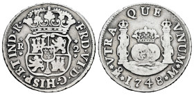 Ferdinand VI (1746-1759). 2 reales. 1748. Mexico. M. (Cal-287). Ag. 6,45 g. Choice F. Est...50,00. 

Spanish Description: Fernando VI (1746-1759). 2...
