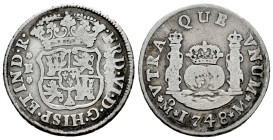 Ferdinand VI (1746-1759). 2 reales. 1748. Mexico. M. (Cal-287). Ag. 6,32 g. Choice F. Est...65,00. 

Spanish Description: Fernando VI (1746-1759). 2...