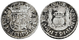Ferdinand VI (1746-1759). 2 reales. 1751. Mexico. M. (Cal-291). Ag. 6,54 g. Choice F. Est...65,00. 

Spanish Description: Fernando VI (1746-1759). 2...