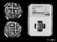 Ferdinand VI (1746-1759). 2 reales. 1747. Potosi. q. (Cal-313). Ag. 6,35 g. Slabbed by NGC as VF 25. Double date. This coin is exempt from any export ...