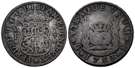 Ferdinand VI (1746-1759). 4 reales. 1753. Mexico. MF. (Cal-387). Ag. 13,20 g. Patina. Almost VF/Choice F. Est...150,00. 

Spanish Description: Ferna...