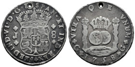 Ferdinand VI (1746-1759). 8 reales. 1758. Guatemala. J. (Cal-436). Ag. 26,07 g. Hole at 12 o´clock. Very scarce. Almost VF. Est...350,00. 

Spanish ...
