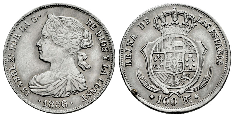 Elizabeth II (1833-1868). 100 reales. 1856. Madrid. (Cal-783 similar). 8,30 g. C...