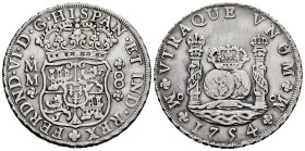 Ferdinand VI (1746-1759). 8 reales. 1754. Mexico. MM. (Cal-487). Ag. 26,86 g. Cleaned. Choice VF. Est...400,00. 

Spanish Description: Fernando VI (...