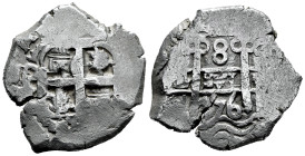 Ferdinand VI (1746-1759). 8 reales. 1756. Potosi. q. (Cal-534). Ag. 26,16 g. Flan crack. VF. Est...300,00. 

Spanish Description: Fernando VI (1746-...