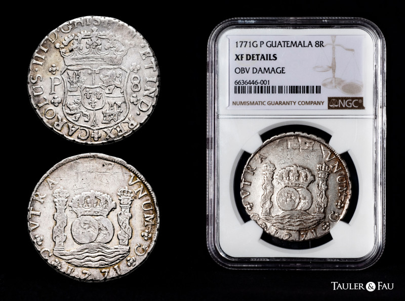 Charles III (1759-1788). 8 reales. 1771. Guatemala. P. (Cal-1004). Ag. 26,78 g. ...