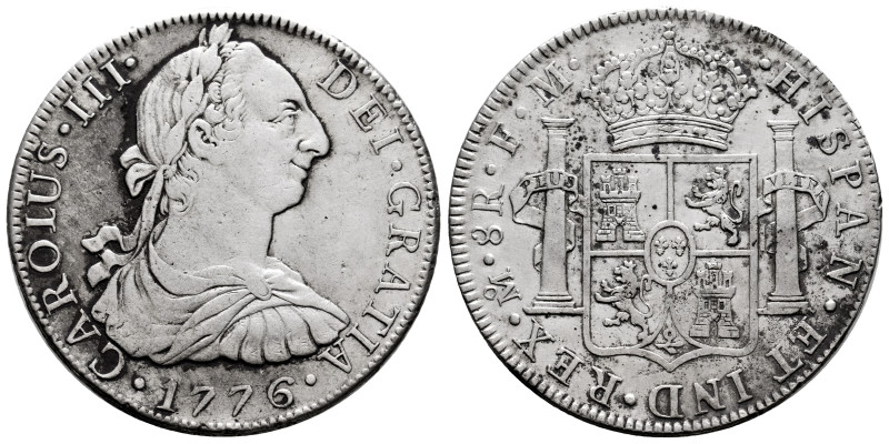 Charles III (1759-1788). 8 reales. 1776. Mexico. MF. (Cal-1110). Ag. 26,73 g. Cl...