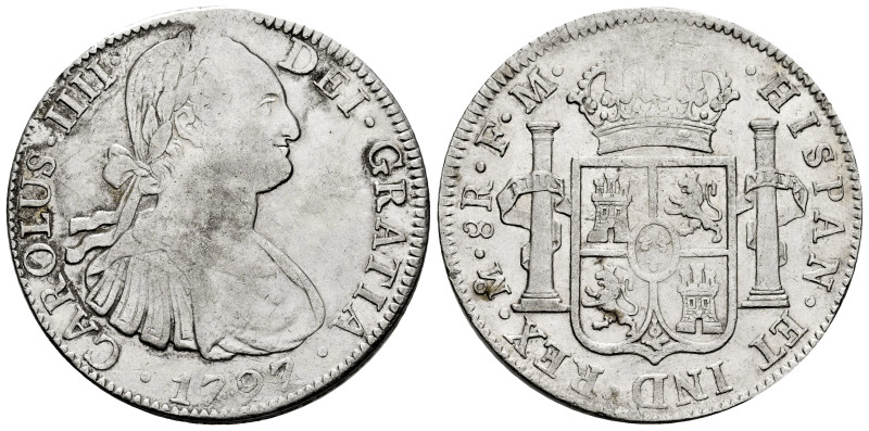 Charles IV (1788-1808). 8 reales. 1797. Mexico. FM. (Cal-960). Ag. 27,00 g. Clea...