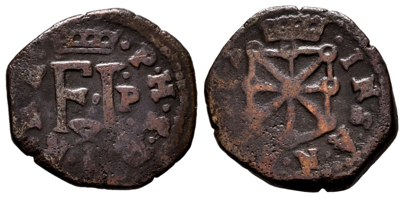 Philip III (1598-1621). 4 cornados. 1615. Pamplona. (Cal-73). (Ros-4.4.25 var.)....