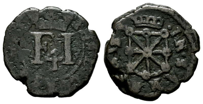 Philip III (1598-1621). 4 cornados. 1615. Pamplona. (Cal-73). (Ros-4.4.25). Rev....