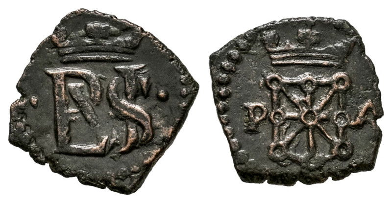 Philip IV (1621-1665). 1/2 Cornado. ND. Pamplona. (Cal-58). (Ros-4.5.31/1). Anv....