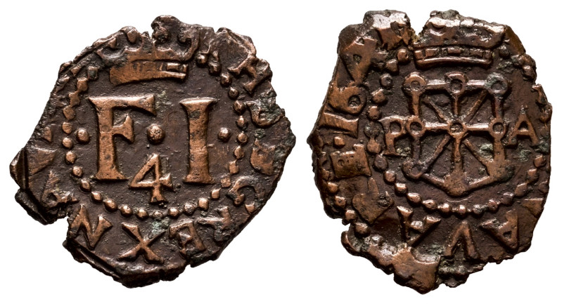 Philip IV (1621-1665). 4 cornados. 1641. Pamplona. (Cal-82). (Ros-4.5.20). Anv.:...