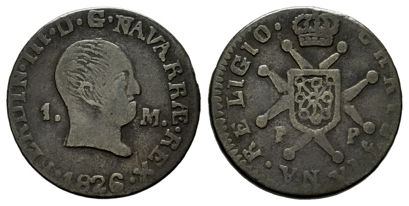 Ferdinand VII (1808-1833). 1 maravedi. 1826. Pamplona. (Cal-37). (Ros-4.11.26). ...