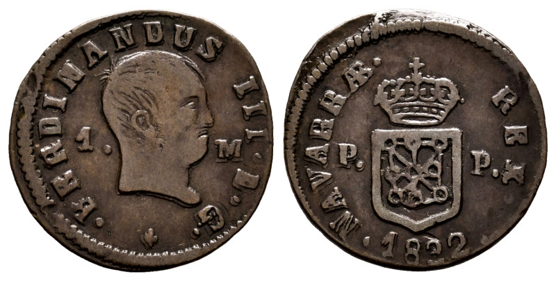 Ferdinand VII (1808-1833). 1 maravedi. 1832. Pamplona. (Cal-41). (Ros-4.11.30). ...