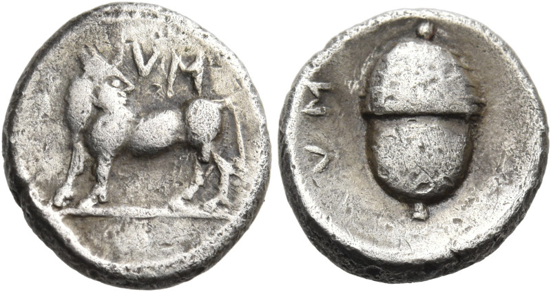 LUCANIA. Sybaris III. 453-448 BC. Triobol (Silver, 11 mm, 1.14 g, 6 h). MV ( ret...